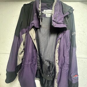 Columbia Two-Tone Purple and Black Jacket